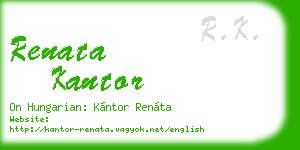 renata kantor business card